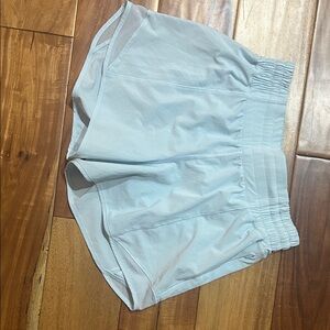 lululemon athletica light blue women's athletic shorts